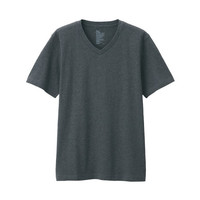 MUJI 無印良品 男士圆领短袖T恤 ABA02A0S 炭灰色 S