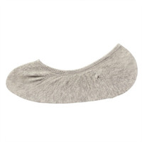 無印良品 MUJI 無印良品 女式 宽脚尖不易滑落 棉混纺 隐形船袜 灰色 23-25cm