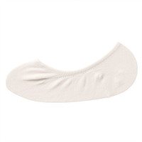 無印良品 MUJI 無印良品 女式 宽脚尖不易滑落 棉混纺 隐形船袜 米白色 23-25cm