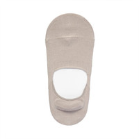 無印良品 MUJI 無印良品 女式 脚跟带防滑薄款 隐形船袜 浅棕色 23-25cm