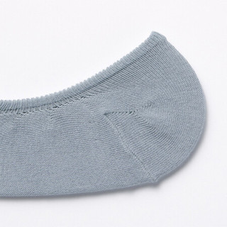 無印良品 MUJI 無印良品  女式 宽脚尖不易滑落 棉混纺 隐形船袜 萨克森蓝 21-23cm