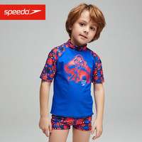 SPEEDO 速比涛 儿童泳衣 漫威蜘蛛侠系列 婴幼儿防晒游泳衣上衣 抗氯速干 805594F395 蓝色/红色(上衣)3