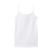 無印良品 MUJI 無印良品 女式 弹力天竺编织 吊带衫 白色 XS