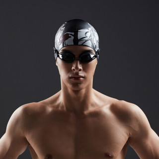 Speedo/速比涛  日本原装进口泳镜 高清防雾防水大视野游泳镜 男士女士游泳眼镜 黑色/烟灰 均码 8120047649