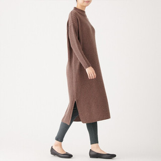 無印良品 MUJI  女式 弹力罗纹 十分长收腿裤 炭灰色 S