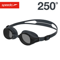 Speedo/速比涛 HYDROPURE 大视野 防晒防雾 近视泳镜男女通用护目 812670F808 黑色/烟灰色 250
