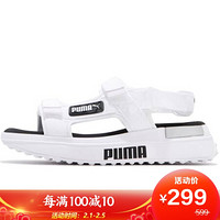 PUMA 彪马 男女 基础系列 Future Rider Sandal 拖凉鞋 372318 02 白/黑色 46码 UK11码