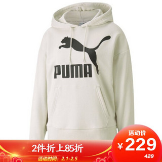 彪马 PUMA 女子 生活系列 Classics Logo Hoody Regul 运动 针织卫衣 599197 05灰色 S码(亚洲码)