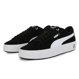 彪马 PUMA 女子 基础系列 PUMA Smash Platform v2 SD 运动 休闲鞋 373037 04黑色-彪马白 37码 UK4码