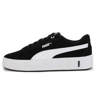 彪马 PUMA 女子 基础系列 PUMA Smash Platform v2 SD 运动 休闲鞋 373037 04黑色-彪马白 37码 UK4码