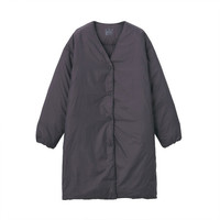 無印良品 MUJI 無印良品 女式 轻量羽绒便携式 大衣 深灰色 XS-S