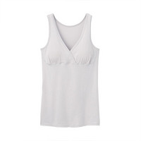 无印良品 無印良品 MUJI 孕妇 含桑蚕丝 便于哺乳 带罩杯背心 浅灰色 M-L