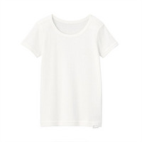 无印良品 MUJI 孩童 使用了棉的冬季内衣 T恤 米白色 120