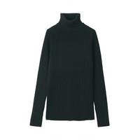 無印良品 無印良品 MUJI 女士高领毛衣 BAA04A0A 黑色 S