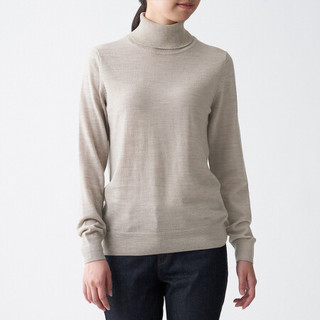 MUJI 無印良品 女士高领毛衣 BAG05A0A 燕麦色 XS