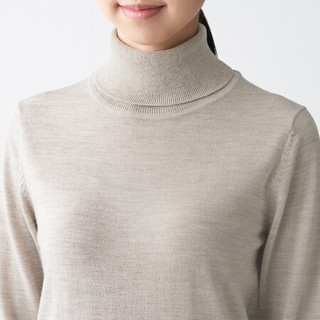 MUJI 無印良品 女士高领毛衣 BAG05A0A 燕麦色 XS