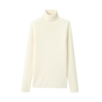 無印良品 無印良品 MUJI 女士高领毛衣 BAG01A0A 米白色 M
