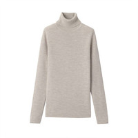 無印良品 無印良品 MUJI 女士高领毛衣 BAG01A0A 燕麦色 L