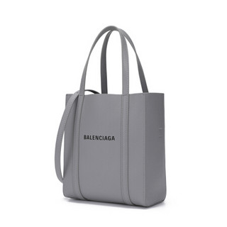 巴黎世家 BALENCIAGA 女士Everyday系列灰色柔滑双层小牛皮极小号手提单肩斜跨托特包 551815 D6W2N 1165