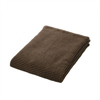 MUJI 棉蜂窝纹 浴巾 薄型 深棕色 70×140cm