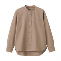 MUJI 无印良品 女士长袖衬衫 BCB13C1S 米色 XL