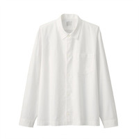 無印良品 MUJI 無印良品 男式 棉水洗牛津 方形剪裁衬衫 21SS 新品 白色 M