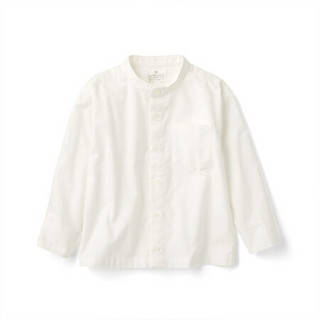 无印良品 MUJI 孩童 棉水洗 立领衬衫 米白色 120
