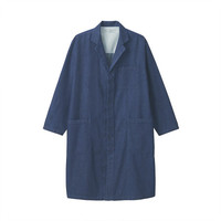 無印良品 MUJI 無印良品 男女通用 印度棉 牛仔 大衣 靛青色 S-M