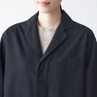 無印良品 MUJI 無印良品  男女通用 印度棉 牛仔 大衣 黑色 L-XL