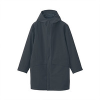 無印良品 MUJI 無印良品 男式 透湿 不易沾水 使用不易沾水布带风帽外套 深灰色 XL