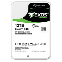 SEAGATE 希捷 银河Exos X16系列 3.5英寸 企业级硬盘 12TB（CMR、7200rpm、256MB）ST12000NM002G