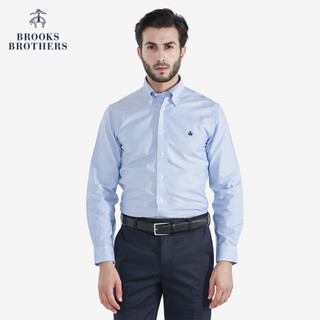 Brooks Brothers/布克兄弟男士免烫牛津纺长袖衬衫1000010672 4000-浅蓝色 XXL