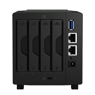 synology群晖DS419slim四盘位云存储家用办公nas紧凑型网络存储服务器支持4颗2.5寸硬盘