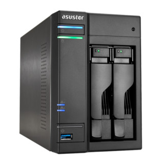 asustor华芸 AS6302T 2盘位NAS网络存储服务器网络存储器NAS主机云存储私有云存储 10TB NAS盘*2