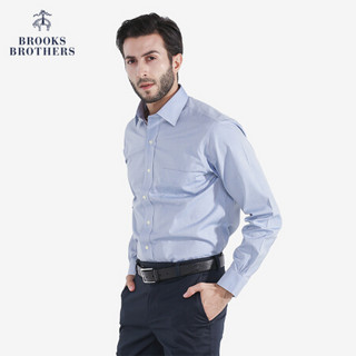 Brooks Brothers/布克兄弟男士免烫正装衬衫 1000005642 4000-浅青色 15/34