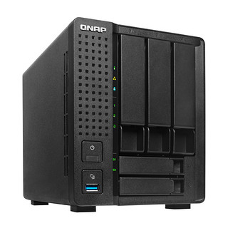 QNAP威联通TS551 双核心 5-bay NAS 分层分区存储 4K影像输出（TS-551（4G版）+WD12T(4T*3)）