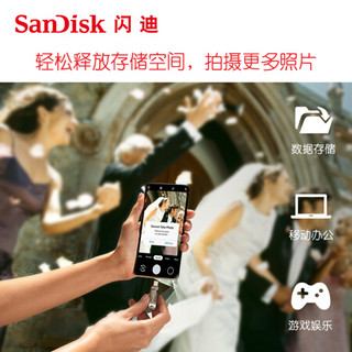 SanDisk 闪迪 Type-C USB3.1手机U盘DDC4高速版手机电脑双接口两用全金属U盘定制款 私人文字定制 64G