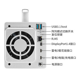 TERRAMASTER铁威马D2-340Thunderbolt3 双雷电3接口阵列柜支持多种raid1磁盘雷电阵列盒视频影视剪辑设备