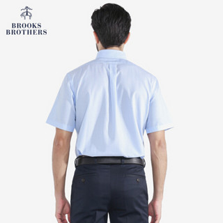 Brooks Brothers/布克兄弟男士免烫短袖休闲衬衫1000006040 4000-浅蓝色 16