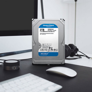 西部数据 台式机机械硬盘 WD Blue 西数蓝盘 2TB CMR垂直 5400转 64MB SATA (WD20EARZ)