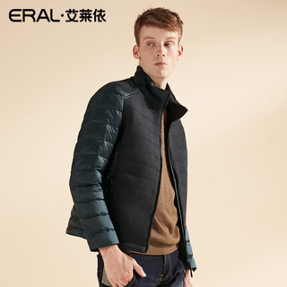 ERAL/艾莱依冬季时尚都市轻薄外套短款立领羽绒服男9022D 墨石蓝 180/100A/XL