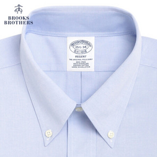 Brooks Brothers/布克兄弟男士免烫牛津纺Supima棉衬衫1000005631 4000-浅青色 16/H/6