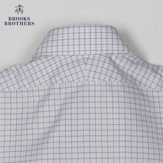 Brooks Brothers/布克兄弟男士免烫修身休闲正装衬衫 0002-灰色 15/H/2