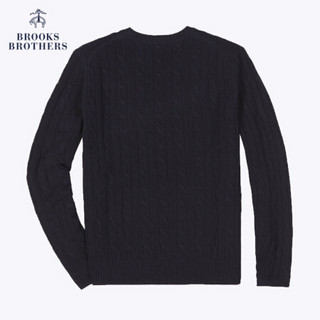 Brooks Brothers/布克兄弟男士羊毛针织圆领套头毛衣 4004-藏青色 M