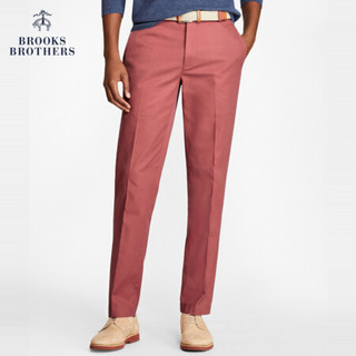 Brooks Brothers/布克兄弟男士秋冬Supima棉低腰修身长裤休闲 6002-深红色 3534