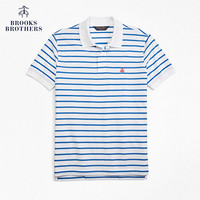 Brooks Brothers/布克兄弟男士修身Supima棉条纹Polo衫1000058122 B115-蓝白条纹 L