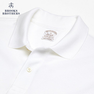 Brooks Brothers/布克兄弟男士超修身版Supima棉Polo衫1000063890 1001-白色 M