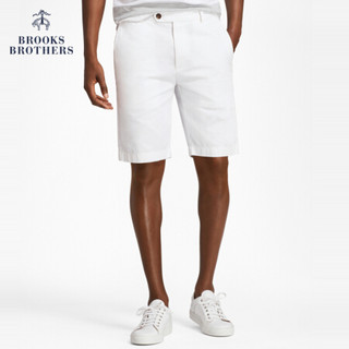 Brooks Brothers/布克兄弟男士棉质百慕大休闲短裤 1001-白色 36