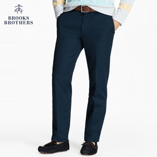 Brooks Brothers/布克兄弟男士棉质混纺斜纹休闲长裤1000038677 4004-藏青色 3132