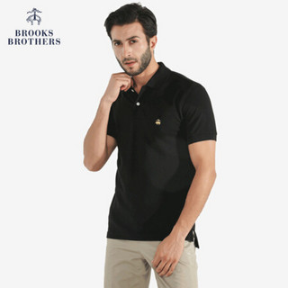 Brooks Brothers/布克兄弟男士Supima棉短袖Polo衫1000029185 2002-黑色 L